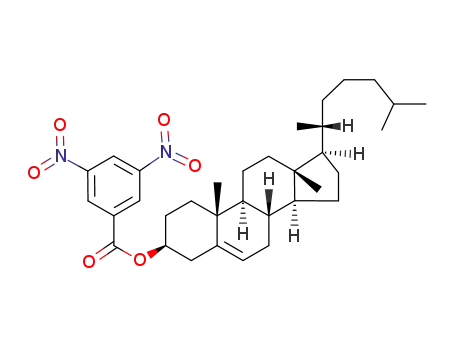 Molecular Structure of 25279-63-4 ([10,13-Dimethyl-17-(6-methylheptan-2-yl)-2,3,4,7,8,9,11,12,14,15,16,17-dodecahydro-1H-cyclopenta[a]phenanthren-3-yl] 3,5-dinitrobenzoate)