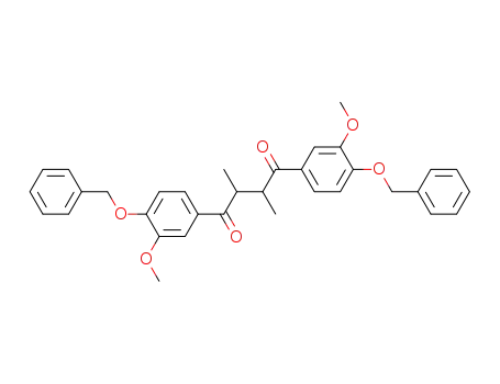 Molecular Structure of 61324-71-8 (1,4-Butanedione,
1,4-bis[3-methoxy-4-(phenylmethoxy)phenyl]-2,3-dimethyl-)