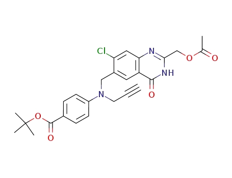 tert-butyl 4-[N-[2-acetoxymethyl-7-chloro-4-oxo-3,4-dihydroxyquinazolin-6-ylmethyl]-N-(prop-2-ynyl)amino]benzoate