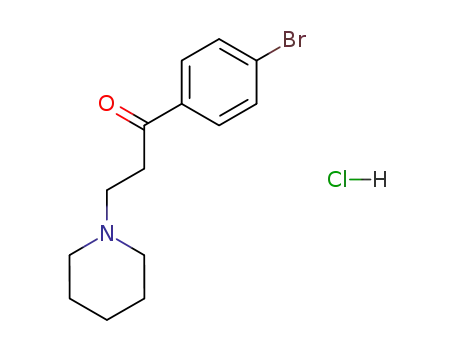 Molecular Structure of 1023-18-3 (1-(4-bromophenyl)-3-(piperidin-1-yl)propan-1-one hydrochloride (1:1))