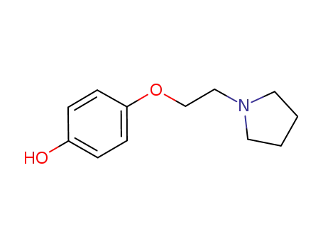 Molecular Structure of 23877-68-1 (PHENOL , 4-[2-(1-PYROLIDINYL)ETHOXY]-(9CI))