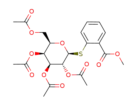 (2R,3S,4S,5R,6S)-2-(acetoxymethyl)-6-((2-(methoxycarbonyl)phenyl)thio)tetrahydro-2H-pyran-3,4,5-triyl triacetate