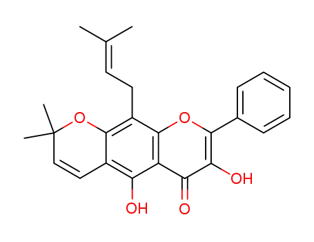 5,7-Dihydroxy-2,2-dimethyl-10-(3-methyl-2-butenyl)-8-phenyl-2H,6H-benzo[1,2-b:5,4-b']dipyran-6-one
