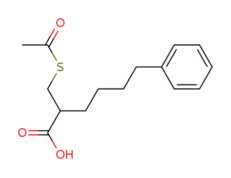 Molecular Structure of 116112-45-9 (Benzenehexanoic acid, a-[(acetylthio)methyl]-)
