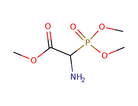 Molecular Structure of 89537-21-3 (Acetic acid, amino(dimethoxyphosphinyl)-, methyl ester)