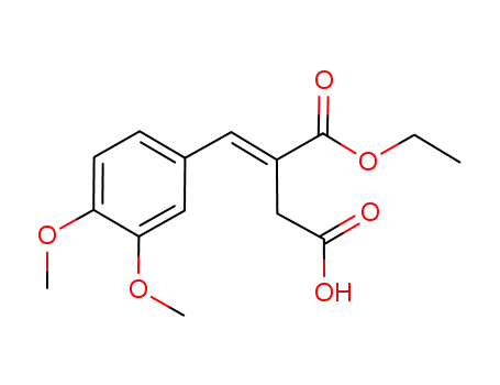Molecular Structure of 182572-57-2 ((E)-4-(3,4-dimethoxyphenyl)-3-(ethoxycarbonyl)but-3-enoic acid)