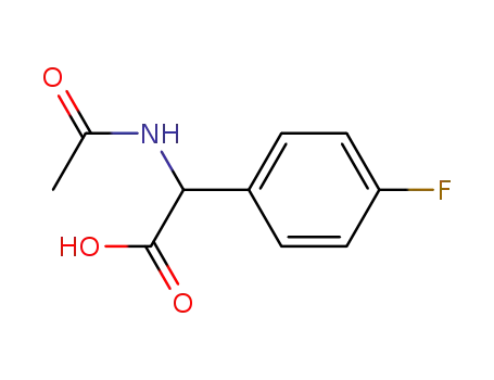 Molecular Structure of 153381-37-4 (ACETYLAMINO-(4-FLUORO-PHENYL)-ACETIC ACID)
