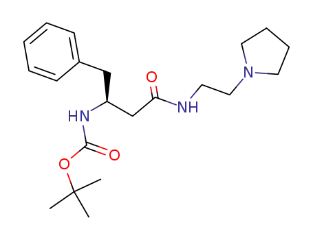 Molecular Structure of 851967-84-5 ([(S)-1-benzyl-2-(2-pyrrolidin-1-yl-ethylcarbamoyl)-ethyl]-carbamic acid tert-butyl ester)