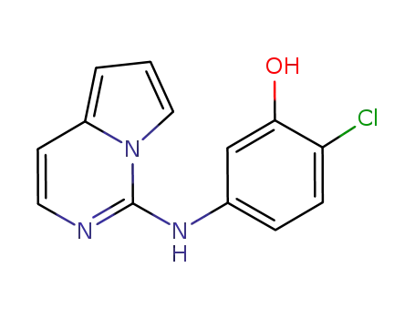 Molecular Structure of 918340-61-1 (Phenol, 2-chloro-5-(pyrrolo[1,2-c]pyrimidin-1-ylamino)-)
