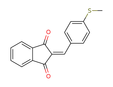 Molecular Structure of 90105-13-8 (2-[4-(methylsulfanyl)benzylidene]-1H-indene-1,3(2H)-dione)