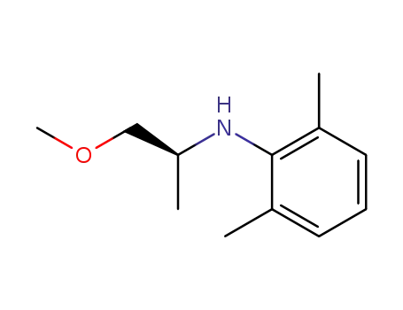 Molecular Structure of 118604-67-4 (Benzenamine, N-[(1S)-2-methoxy-1-methylethyl]-2,6-dimethyl-)