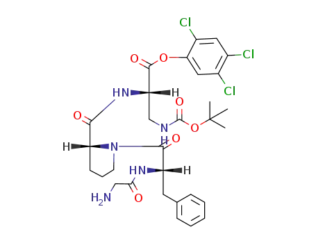 (S)-2-({(R)-1-[(S)-2-(2-Amino-acetylamino)-3-phenyl-propionyl]-pyrrolidine-2-carbonyl}-amino)-3-tert-butoxycarbonylamino-propionic acid 2,4,5-trichloro-phenyl ester