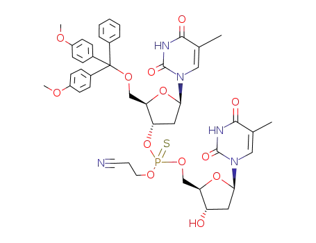 5'-O-((2-cyanoethoxy)-(5'-O-(4,4'-dimethoxytrityl)thymidin-3'-yl)phosphorothioyl)thymidine