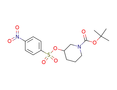 Molecular Structure of 612501-49-2 (tert-butyl 3-[(4-nitrophenyl)sulfonyloxy]piperidine-1-carboxylate)