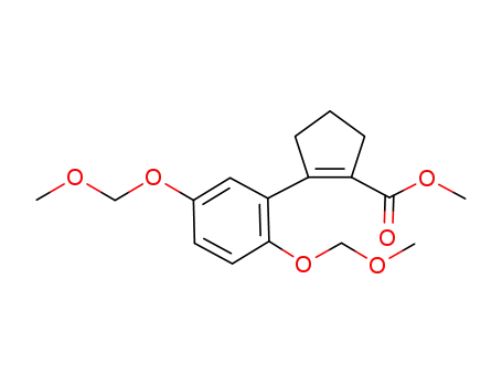 Molecular Structure of 533884-39-8 (2-(2,5-bis-methoxymethoxyphenyl)cyclopent-1-enecarboxylic acid methyl ester)