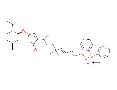 (S)-3-[(5E,7E)-(R)-9-(tert-Butyl-diphenyl-silanyloxy)-1-hydroxy-4,4-dimethyl-nona-5,7-dienyl]-5-((1S,2R,5S)-2-isopropyl-5-methyl-cyclohexyloxy)-5H-furan-2-one