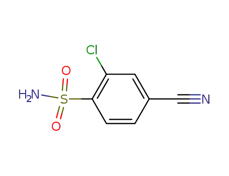 Molecular Structure of 34263-52-0 (2-chloro-4-cyanobenzenesulfonamide)