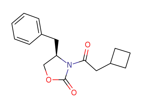 Molecular Structure of 301186-27-6 ((R)-4-benzyl-3-(2-cyclobutylacetyl)oxazolidin-2-one)