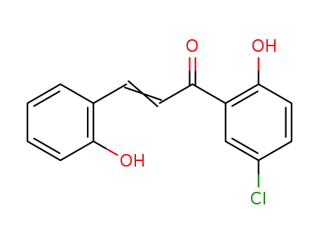 Molecular Structure of 6077-18-5 (2-Propen-1-one, 1-(5-chloro-2-hydroxyphenyl)-3-(2-hydroxyphenyl)-)
