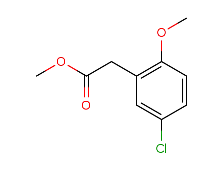 Molecular Structure of 26939-01-5 ((5-chloro-2-methoxyphenyl)acetic acid methyl ester)