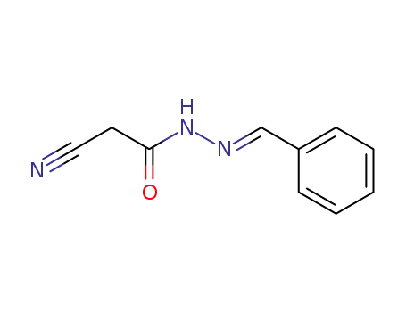 Molecular Structure of 180793-11-7 (2-CYANO-N'-(PHENYLMETHYLENE)ACETOHYDRAZIDE)