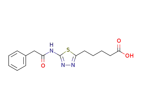 5-(5-(2-phenylacetamido)-1,3,4-thiadiazol-2-yl)pentanoic acid