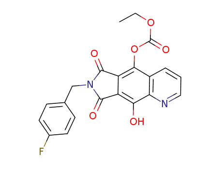 carbonic acid ethyl ester 7-(4-fluoro-benzyl)-9-hydroxy-6,8-dioxo-7,8-dihydro-6H-pyrrolo[3,4-g]quinolin-5-yl ester