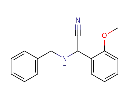 Molecular Structure of 271583-59-6 (2-(benzylamino)-2-(2-methoxyphenyl)acetonitrile)
