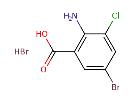 Molecular Structure of 953039-28-6 (2-amino-5-bromo-3-chlorobenzoic acid hydrobromide)