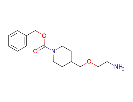 Molecular Structure of 1353961-56-4 (4-(2-AMino-ethoxyMethyl)-piperidine-1-carboxylic acid benzyl ester)