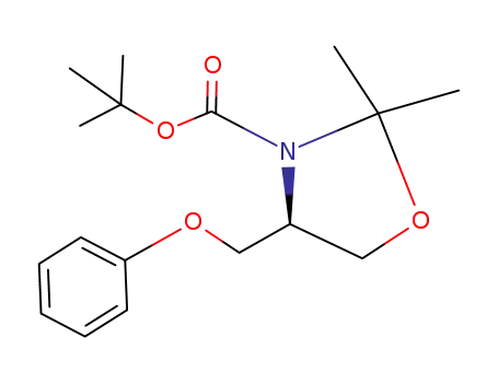 3-Oxazolidinecarboxylic acid, 2,2-dimethyl-4-(phenoxymethyl)-,
1,1-dimethylethyl ester, (4R)-