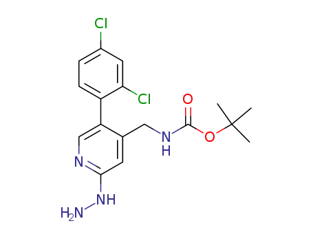 [5-(2,4-dichloro-phenyl)-2-hydrazino-pyridin-4-ylmethyl]-carbamic acid tert-butyl ester