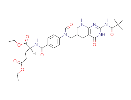 Diethyl N-<N-<<2-(Pivaloylamino)-4-hydroxy-5,6,7,8-tetrahydropyrido<2,3-d>pyrimidin-6-yl>methyl>-N<sup>10</sup>-formyl-4-aminobenzoyl>glutamate
