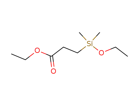 Molecular Structure of 7797-52-6 (Propanoic acid, 3-(ethoxydimethylsilyl)-, ethyl ester)
