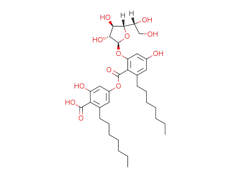2-(β-D-ガラクトフラノシルオキシ)-6-ヘプチル-4-ヒドロキシ安息香酸4-カルボキシ-3-ヘプチル-5-ヒドロキシフェニル
