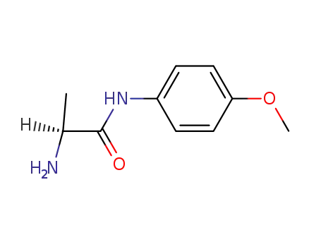 Molecular Structure of 65734-58-9 (Propanamide, 2-amino-N-(4-methoxyphenyl)-, (S)-)