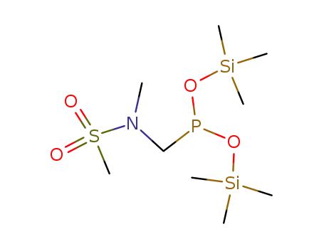 Molecular Structure of 209251-21-8 (O,O-bis(trimethylsilyl) (N-methanesulfonyl)-N-methylaminomethylphosphonite)