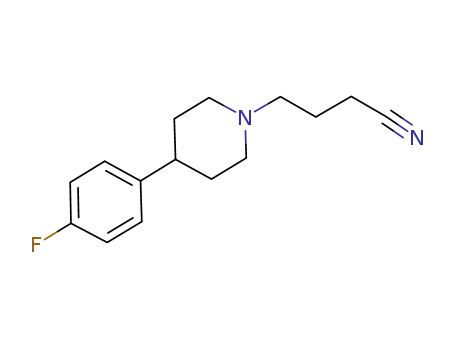 Molecular Structure of 721958-42-5 (4-[4-(4-fluorophenyl)-1-piperidinyl]butanenitrile)
