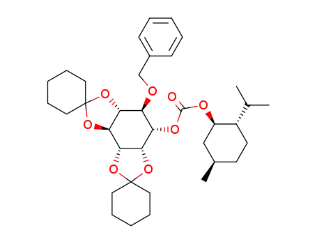 Molecular Structure of 190513-83-8 (4-O-BENZYL-3-(-)-CARBOXYMENTHYL-1,2:5,6-DI-O-CYCLOHEXYLIDENE-L-MYO-INOSITOL)