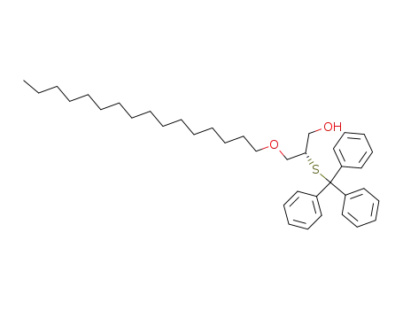 Molecular Structure of 177167-81-6 ((S)-3-Hexadecyloxy-2-tritylsulfanyl-propan-1-ol)