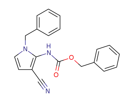 Molecular Structure of 753478-42-1 (1-benzyl-2-benzyloxycarbonylamino-3-cyanopyrrole)