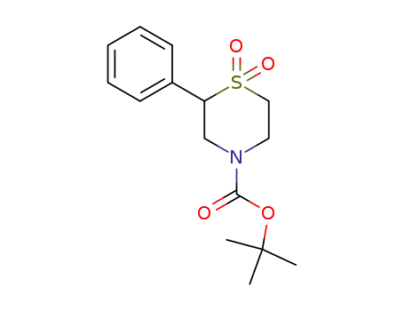N-(tert-Butoxycarbonyl)-2-phenyl-1,4-thiazane 1,1-dioxide