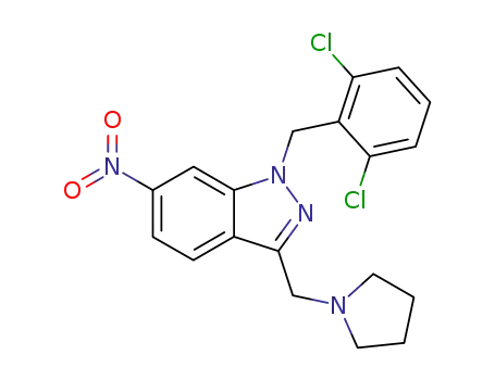 1-(2,6-dichlorobenzyl)-6-nitro-3-(pyrrolidin-1-ylmethyl)-1H-indazole