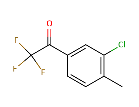 Molecular Structure of 886370-18-9 (1-(3-CHLORO-4-METHYL-PHENYL)-2,2,2-TRIFLUORO-ETHANONE)