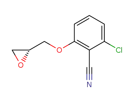 Molecular Structure of 198226-53-8 ((R)-2-chloro-6-(oxiran-2-ylMethoxy)benzonitrile)