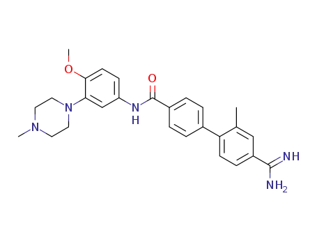 4'-CARBAMIMIDOYL-2'-METHYL-BIPHENYL-4-CARBOXYLIC ACID [4-METHOXY-3-(4-METHYL-PIPERAZIN-1-YL)-PHENYL]-AMIDE