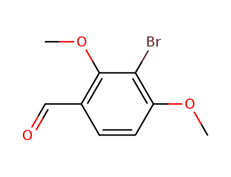 Molecular Structure of 122452-59-9 (Benzaldehyde, 3-bromo-2,4-dimethoxy-)