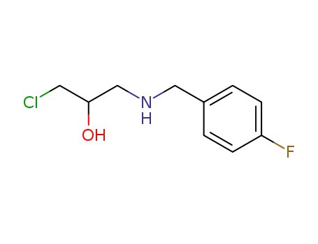 Molecular Structure of 111043-24-4 (2-Propanol, 1-chloro-3-[[(4-fluorophenyl)methyl]amino]-)