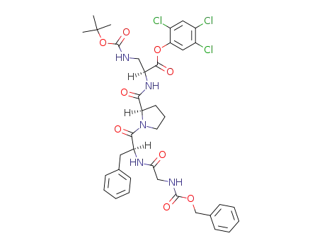 (S)-2-({(R)-1-[(S)-2-(2-Benzyloxycarbonylamino-acetylamino)-3-phenyl-propionyl]-pyrrolidine-2-carbonyl}-amino)-3-tert-butoxycarbonylamino-propionic acid 2,4,5-trichloro-phenyl ester