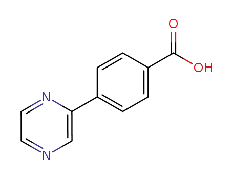Molecular Structure of 216060-23-0 (4-(PYRAZIN-2-YL)BENZOIC ACID)